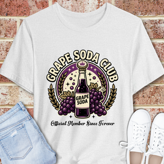 Grape Soda Club Tee — Vintage Soda Bottle Graphic T-Shirt