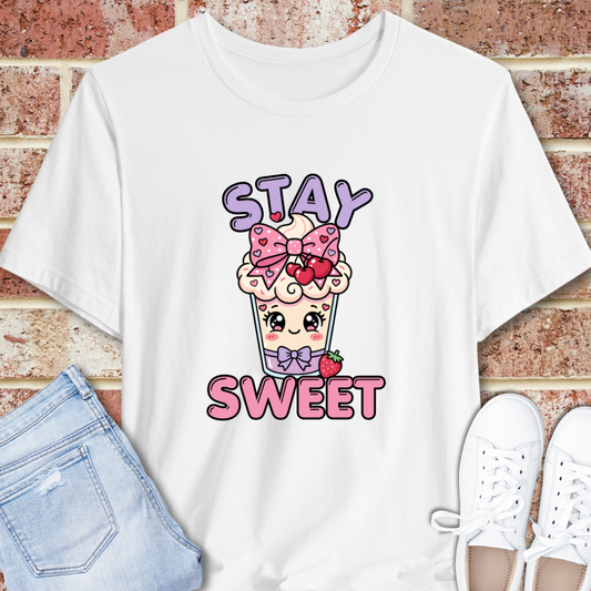Stay Sweet Cute Kawaii Milkshake T-Shirt
