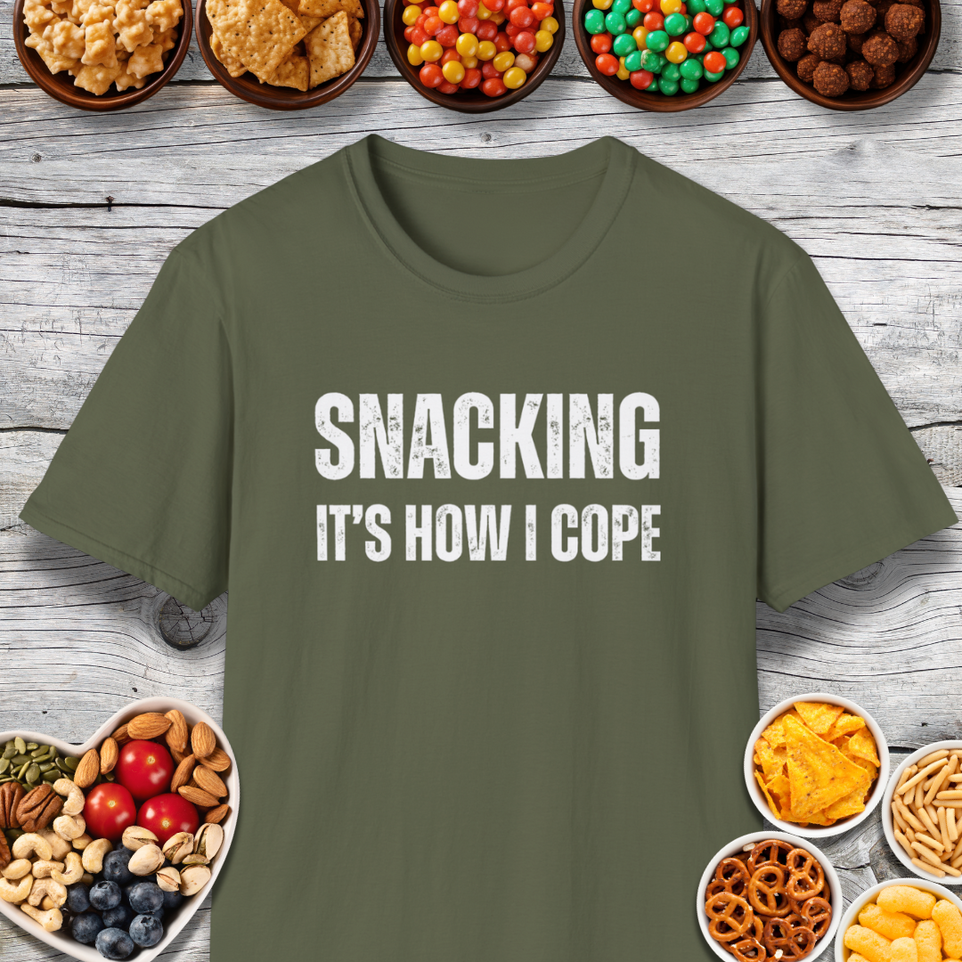 Snacking It's How I Cope Therapy T-Shirt