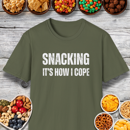 Snacking It's How I Cope Therapy T-Shirt