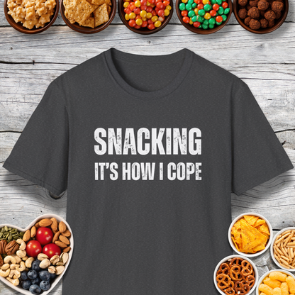 Snacking It's How I Cope Therapy T-Shirt