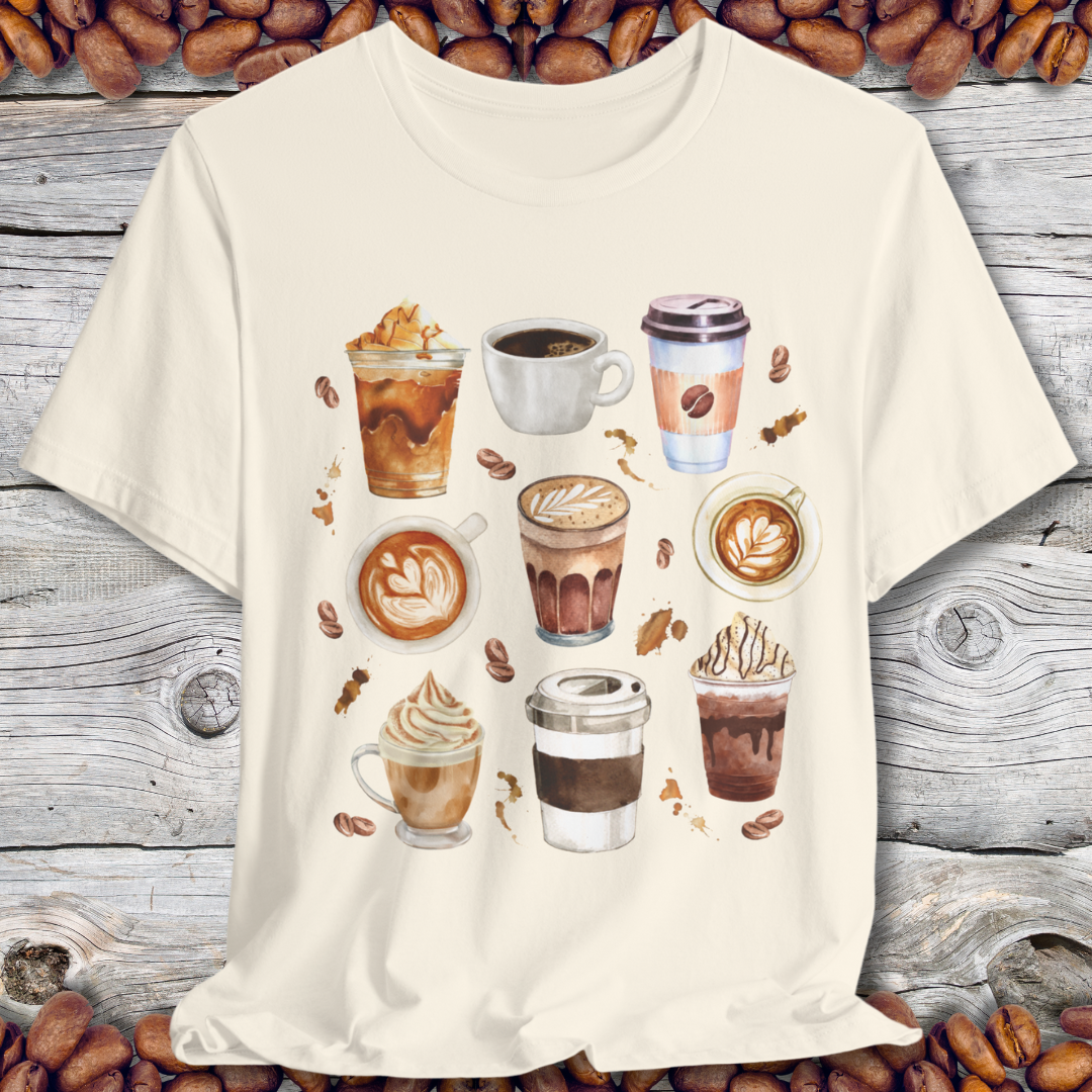 Coffee Lover's  Coffee Collage T-Shirt