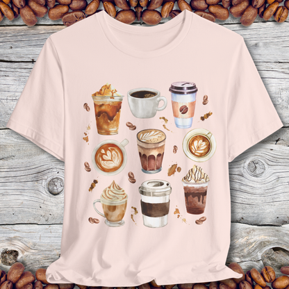 Coffee Lover's  Coffee Collage T-Shirt