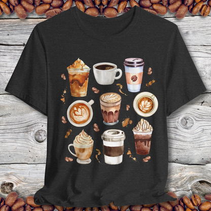 Coffee Lover's  Coffee Collage T-Shirt
