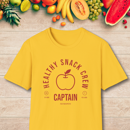 Healthy Snack Crew Captain T-Shirt