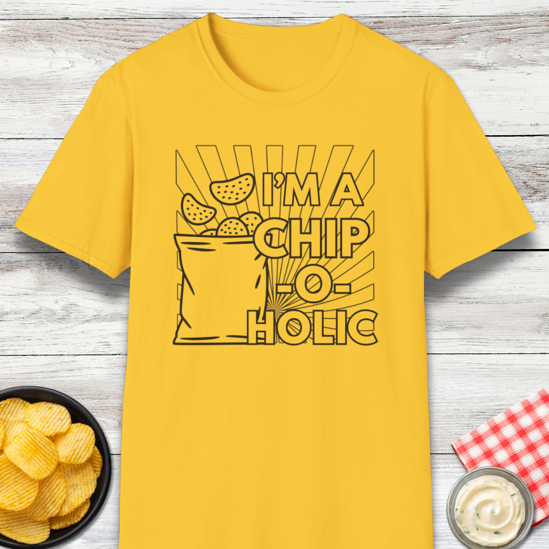 Chips Lover "I'm a Chip-O-Holic" Snack Graphic T-Shirt