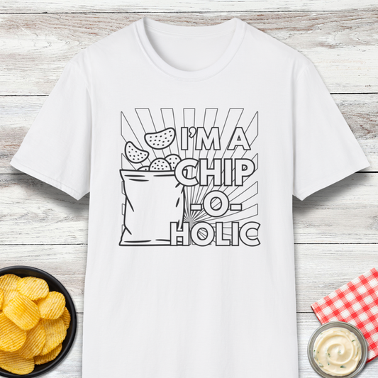 Chips Lover "I'm a Chip-O-Holic" Snack Graphic T-Shirt