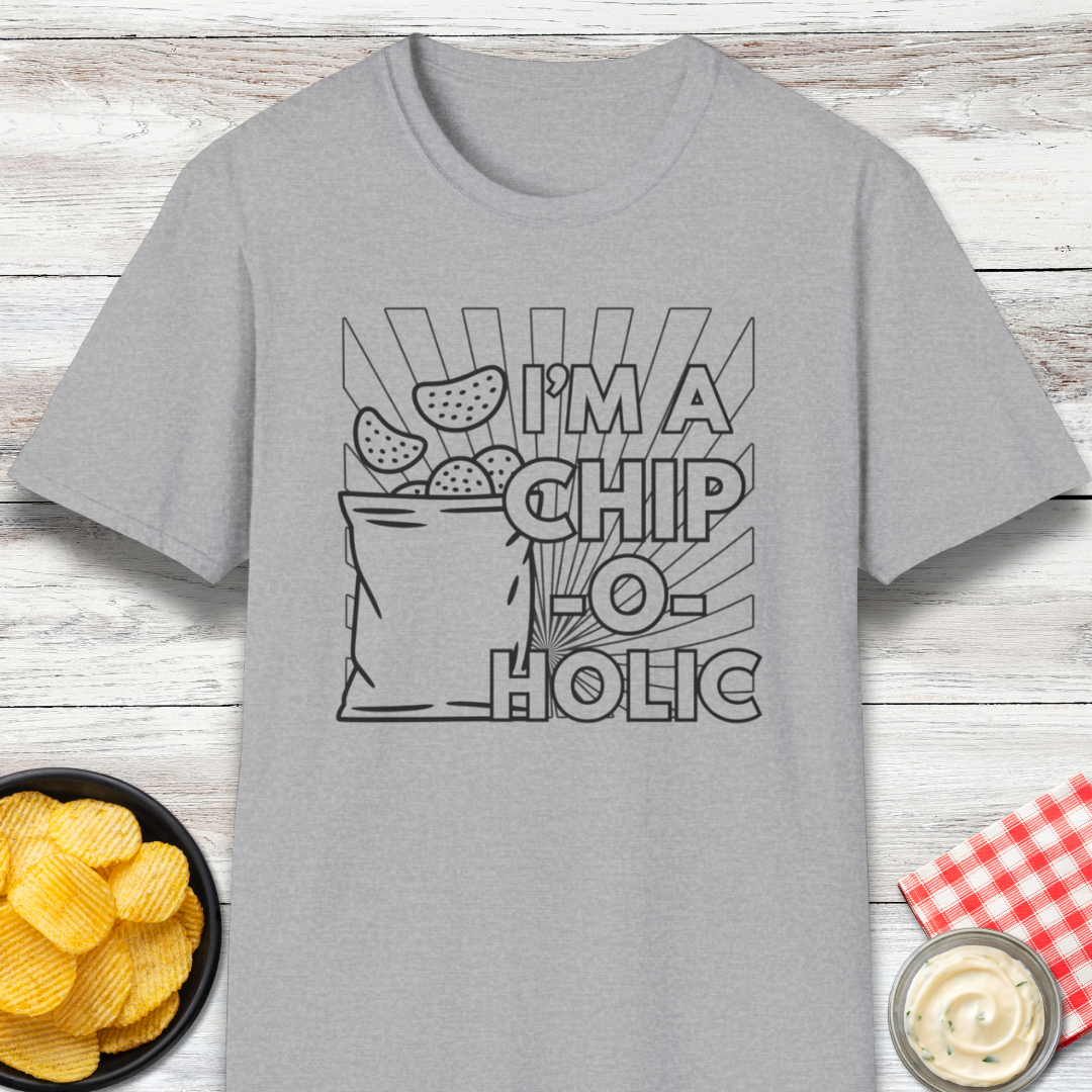 Chips Lover "I'm a Chip-O-Holic" Snack Graphic T-Shirt