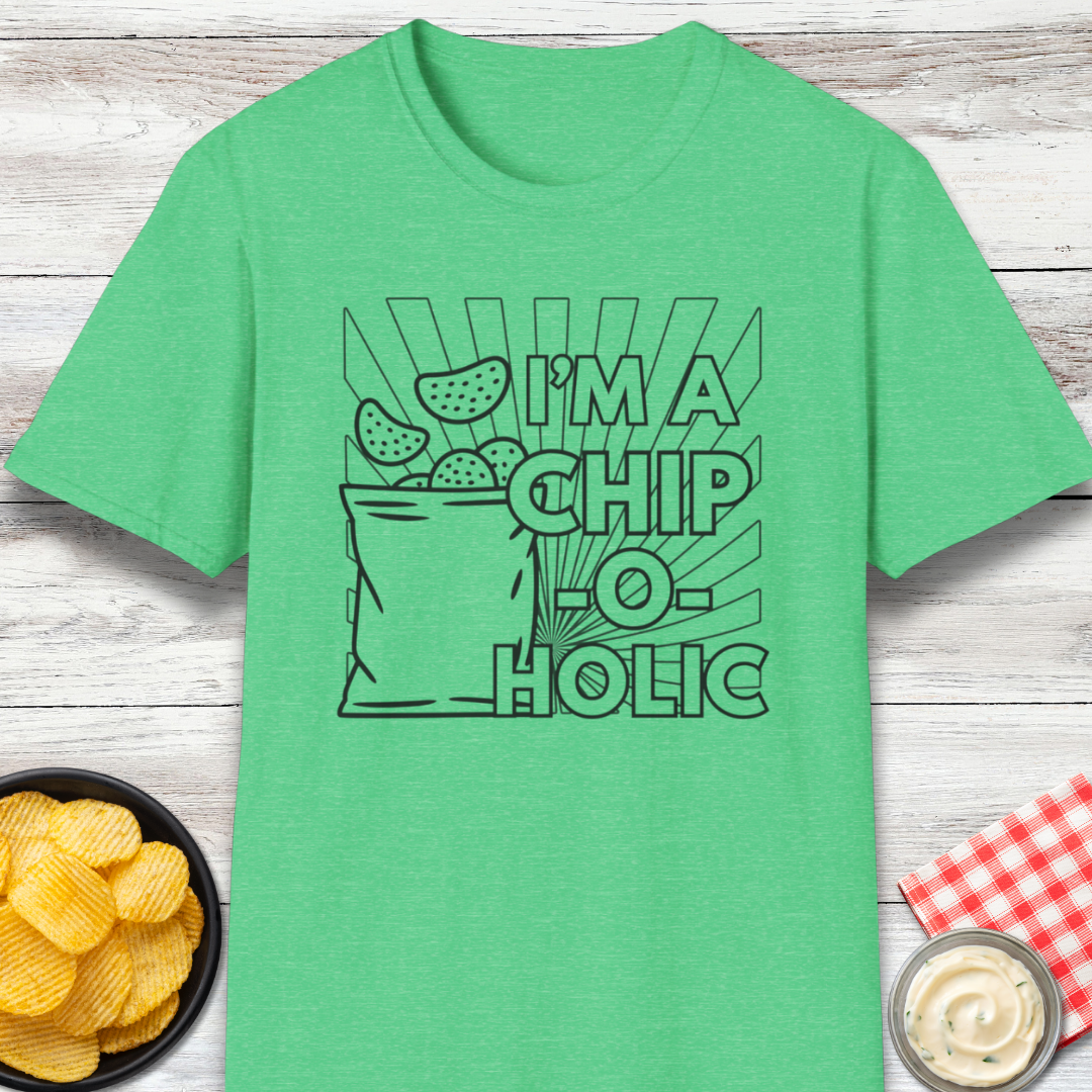 Chips Lover "I'm a Chip-O-Holic" Snack Graphic T-Shirt