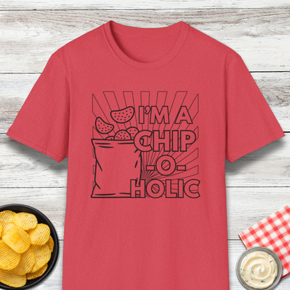 Chips Lover "I'm a Chip-O-Holic" Snack Graphic T-Shirt