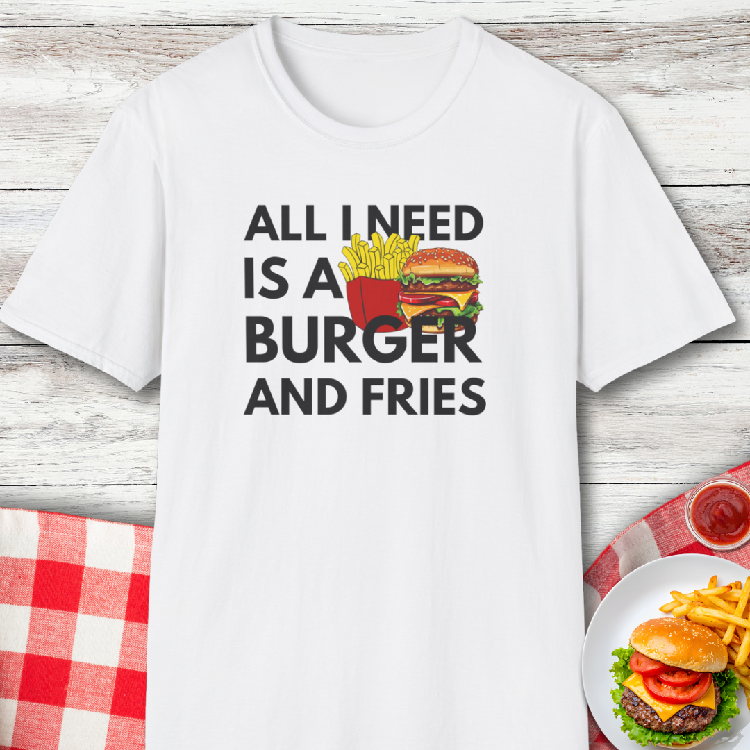 Burger and Fries Funny Food Lover T-Shirt