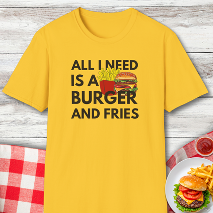 Burger and Fries Funny Food Lover T-Shirt