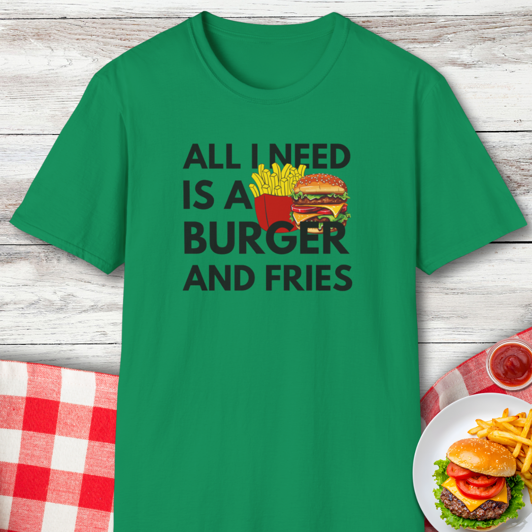 Burger and Fries Funny Food Lover T-Shirt