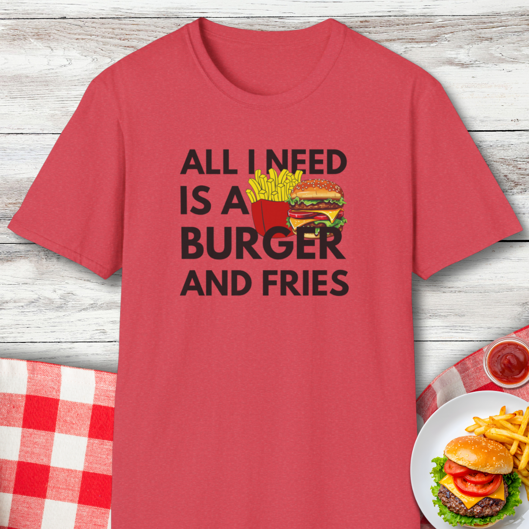 Burger and Fries Funny Food Lover T-Shirt