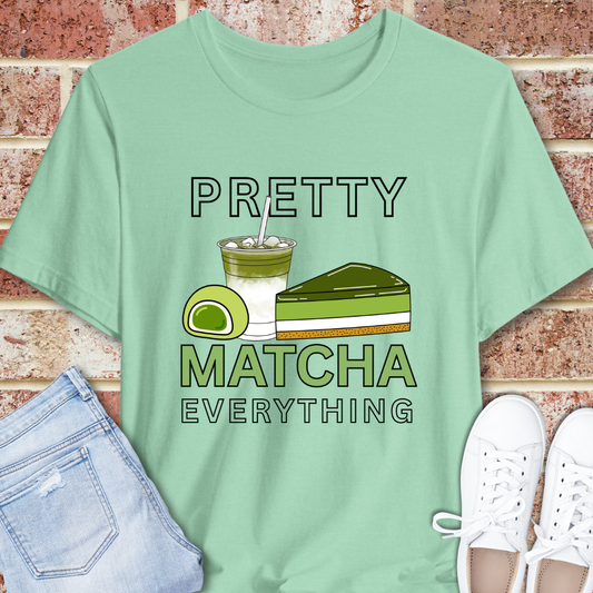 Matcha Lover T‑Shirt – Pretty Matcha Everything Graphic Tee