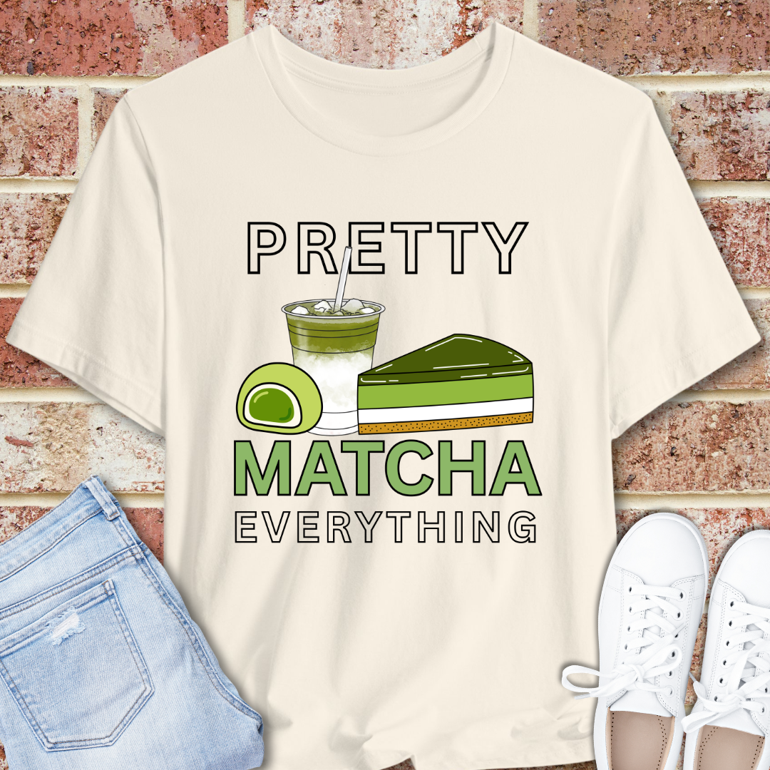 Matcha Lover T‑Shirt – Pretty Matcha Everything Graphic Tee