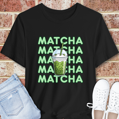 Matcha Repeat Graphic T-Shirt – Iced Matcha Drink Tee