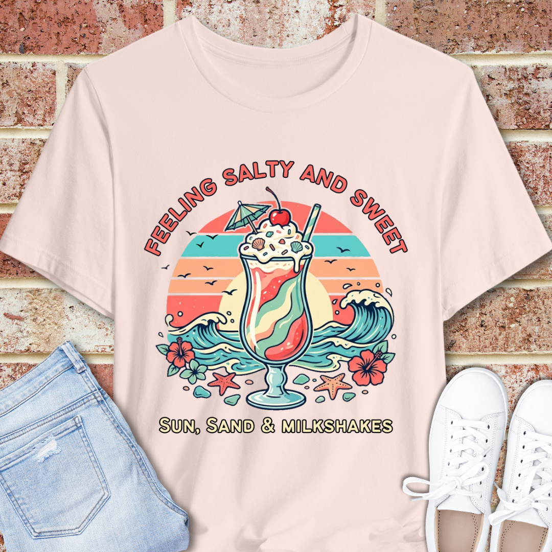 Feeling Salty and Sweet Tee — Sun, Sand & Milkshakes Graphic T-Shirt
