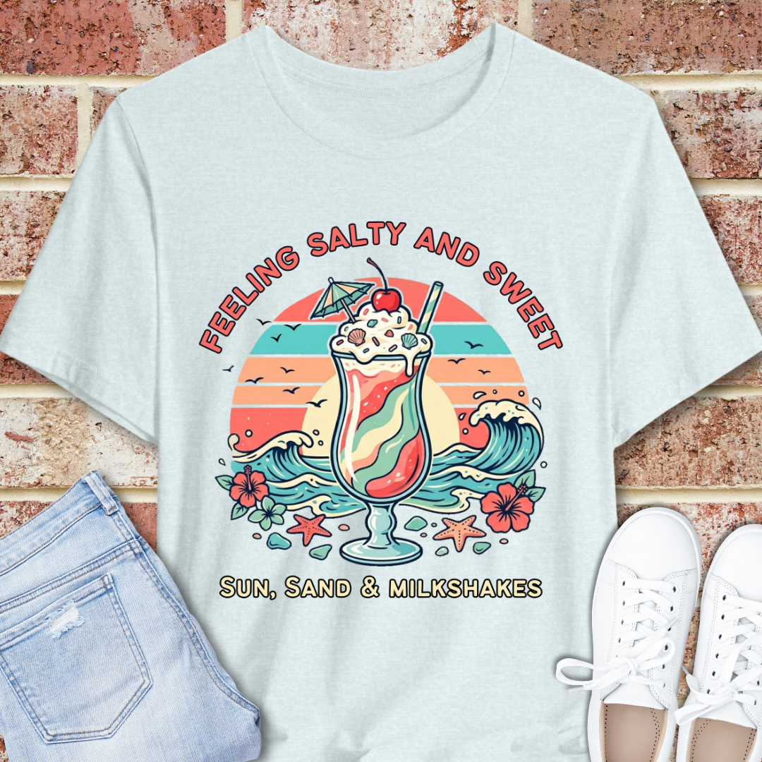 Feeling Salty and Sweet Tee — Sun, Sand & Milkshakes Graphic T-Shirt