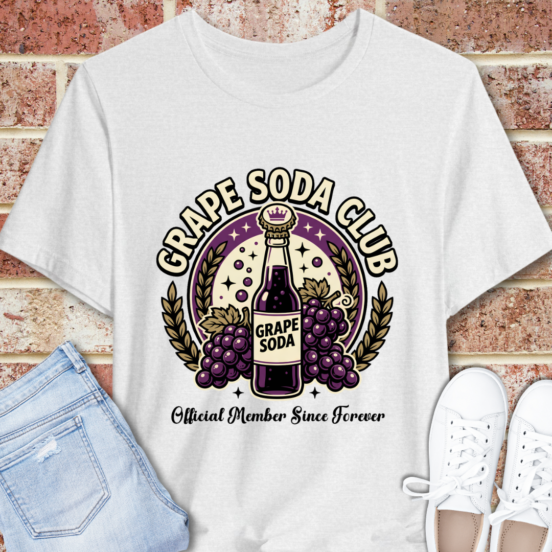Grape Soda Club Tee — Vintage Soda Bottle Graphic T-Shirt