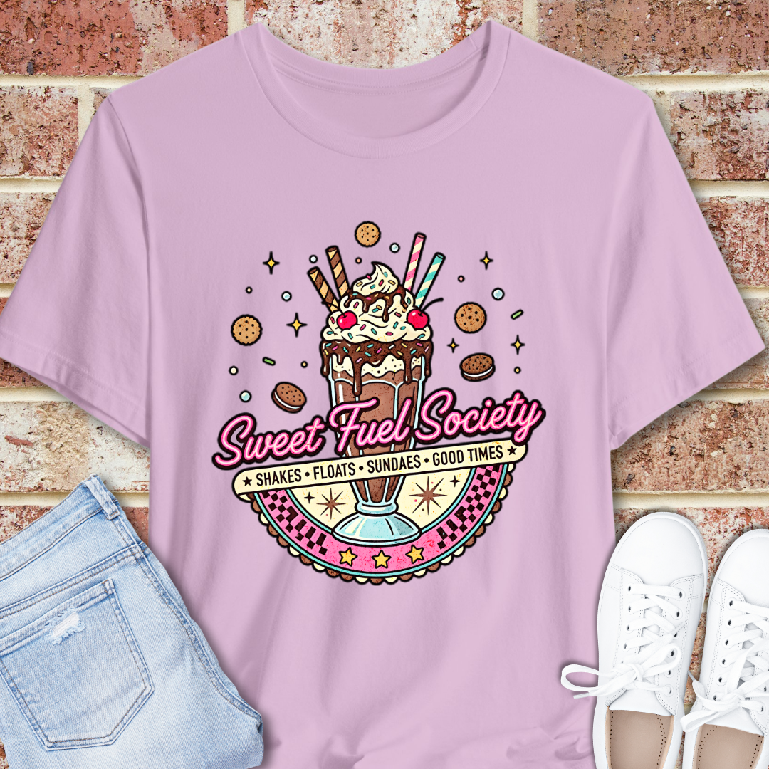 Sweet Fuel Society T-Shirt – Vintage Milkshake Graphic Tee