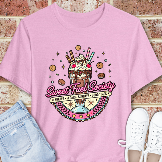 Sweet Fuel Society T-Shirt – Vintage Milkshake Graphic Tee