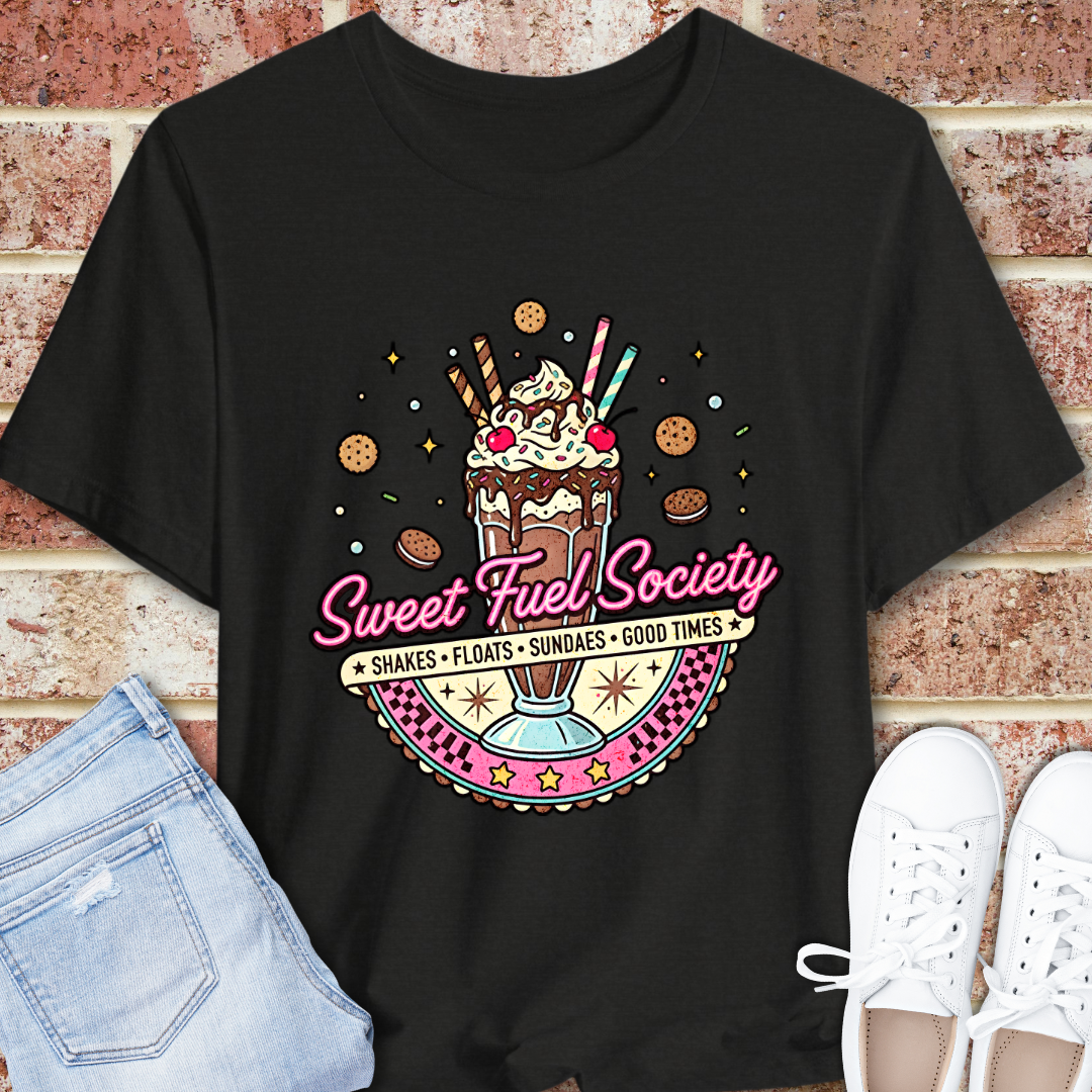 Sweet Fuel Society T-Shirt – Vintage Milkshake Graphic Tee