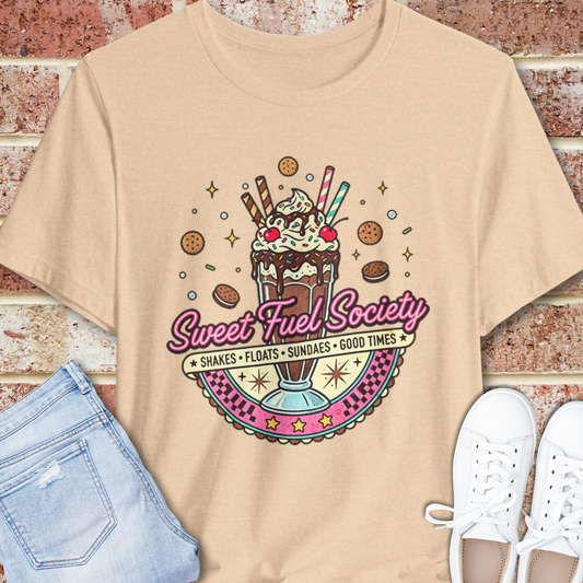 Sweet Fuel Society T-Shirt – Vintage Milkshake Graphic Tee