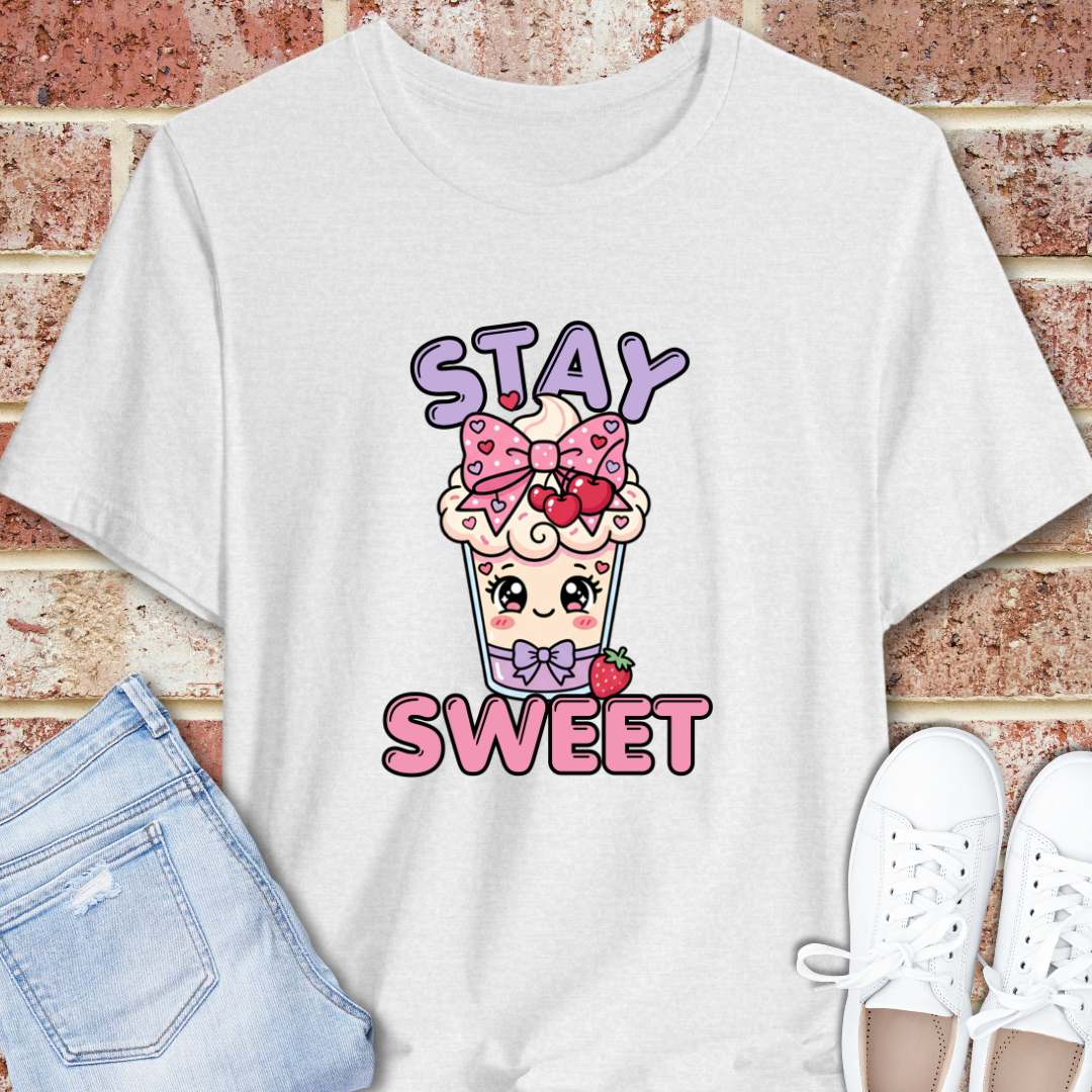 Stay Sweet Cute Kawaii Milkshake T-Shirt