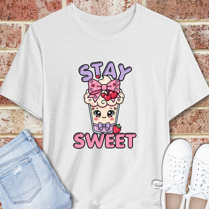 Stay Sweet Cute Kawaii Milkshake T-Shirt