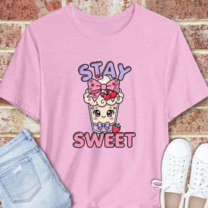 Stay Sweet Cute Kawaii Milkshake T-Shirt
