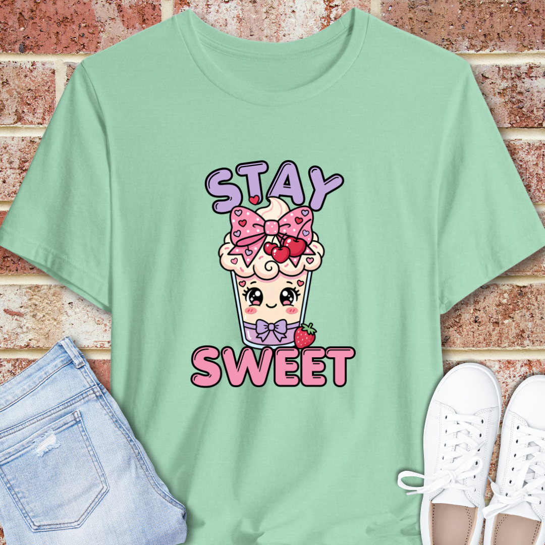 Stay Sweet Cute Kawaii Milkshake T-Shirt