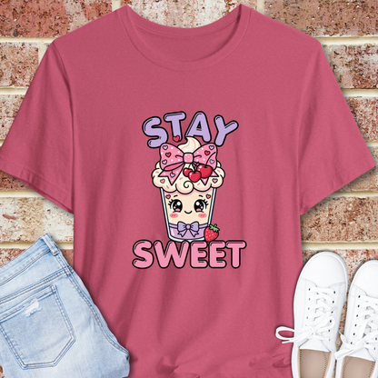 Stay Sweet Cute Kawaii Milkshake T-Shirt