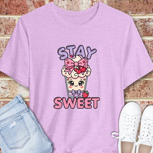 Stay Sweet Cute Kawaii Milkshake T-Shirt
