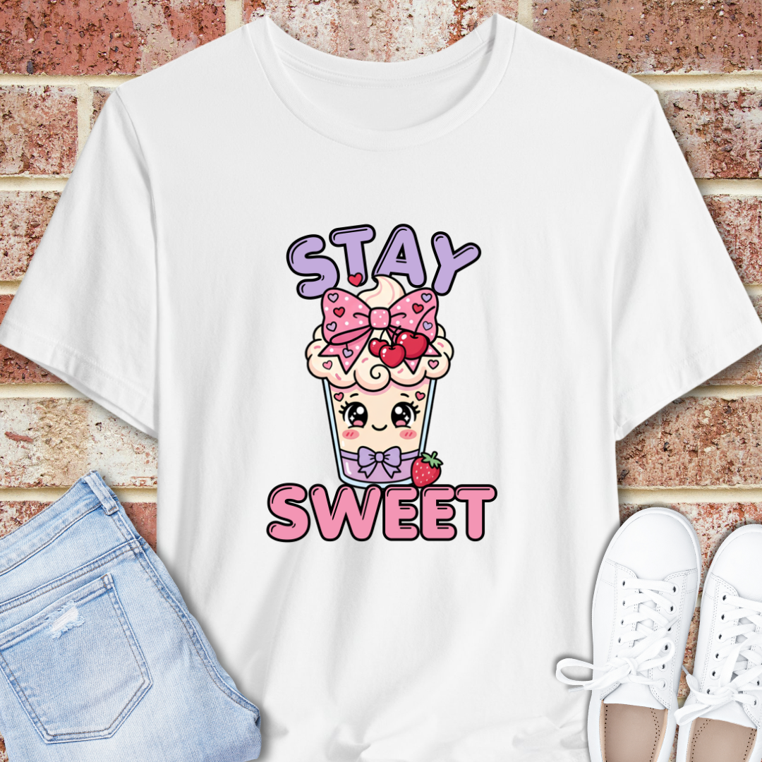Stay Sweet Cute Kawaii Milkshake T-Shirt