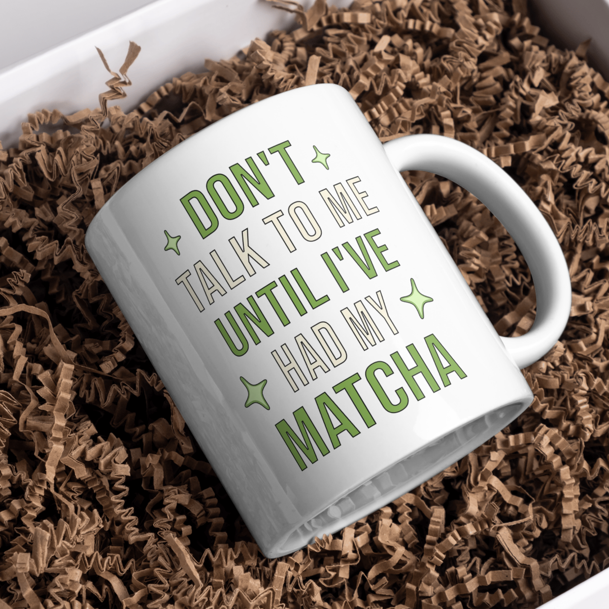 Don't Talk To Me Until I've Had My Matcha Mug | Funny Matcha Quote Coffee Mug | Matcha Lover Teacup Gift, 11oz, 15oz