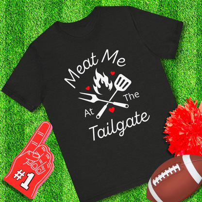 Meat Me At The Tailgate Unisex Jersey Short Sleeve Tee